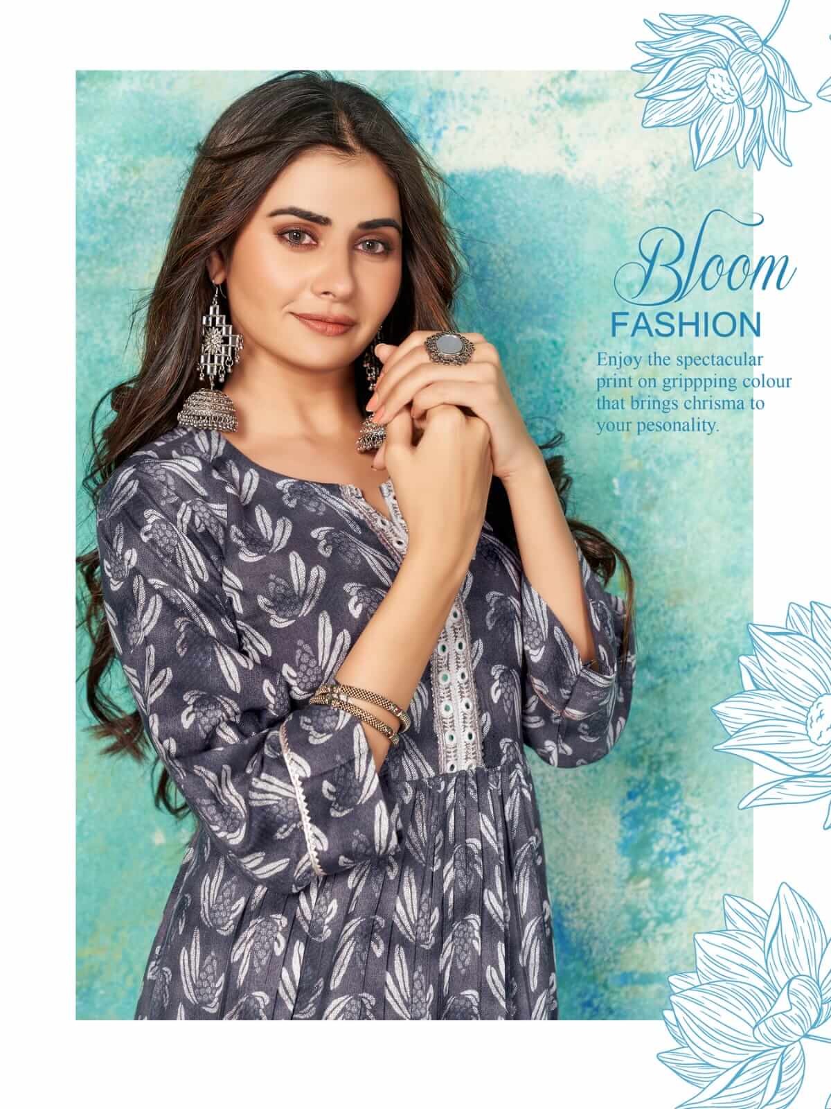 Pranjal Passion 7 Fancy Wear Designer Rayon Printed Anarkali Kurti Collection